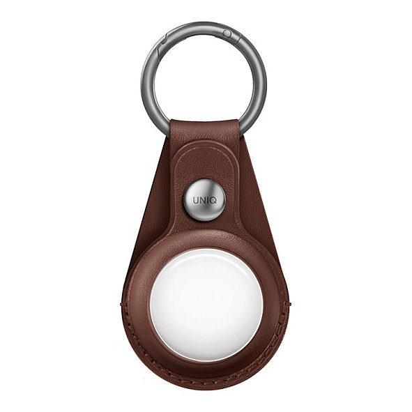 Кожаный чехол Uniq Domus Leatherette для AirTag (Коричневый)