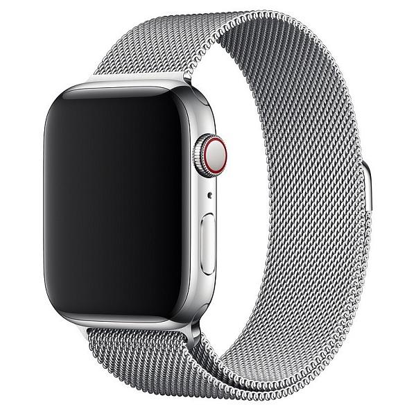 Ремешок Gurdini для Apple Watch 44/45/46/49 mm Milanese Loop (Silver)