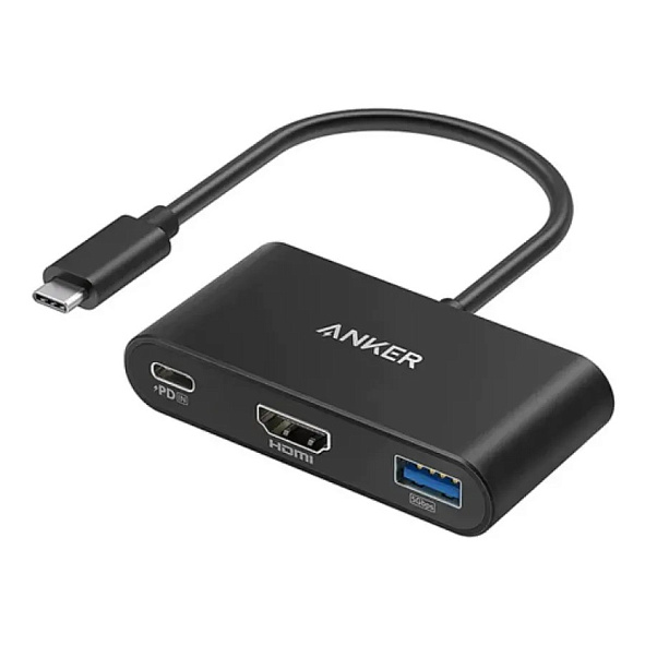 Переходник Anker 3-in-1 USB-C Multi-Function Hub (Серый)